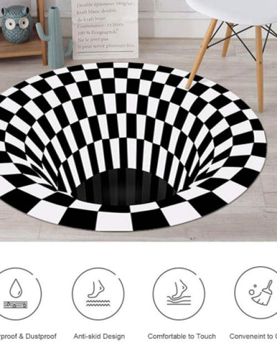 3D Printed Carpet for Bedroom Living Room Office ( Pack Of 2 )