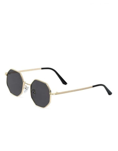 SUGA OCTAGON ROUND BLACK SUNGLASS